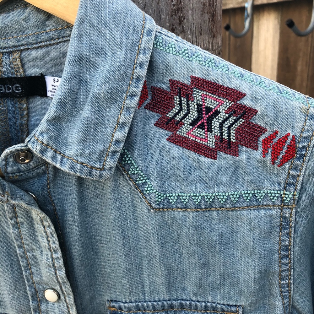 Urban Outfitters BDG Denim Embroidered Shirt - Picture 2 of 9